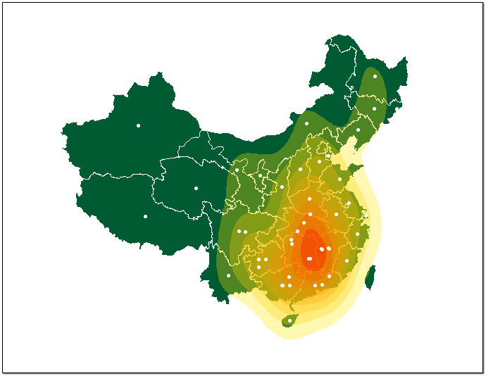 R语言可视化中ggplot绘制中心密度辐射图是怎样的