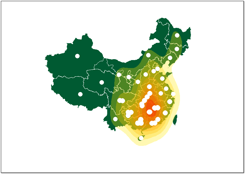 R语言可视化中ggplot绘制中心密度辐射图是怎样的