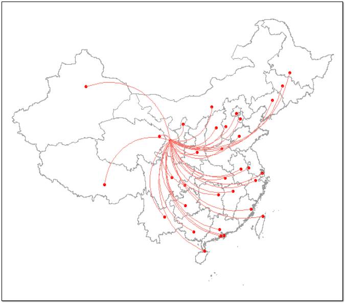 R语言可视化的中心放射状路径图是怎样的