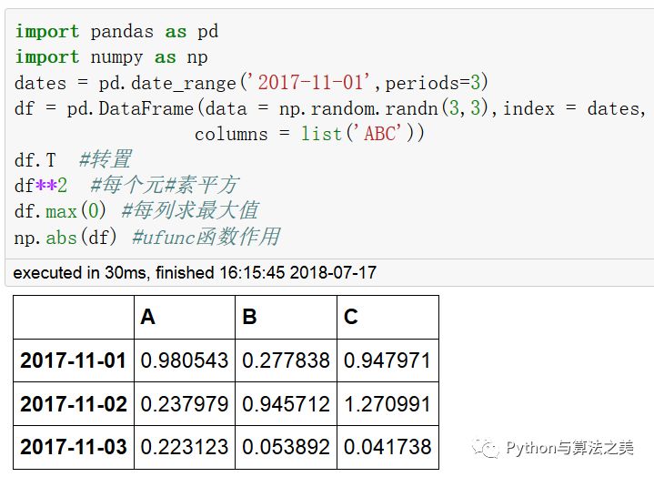 二维dataframe中类array操作是怎样的