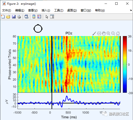 eeglab中如何利用光谱选项绘制ERP图像