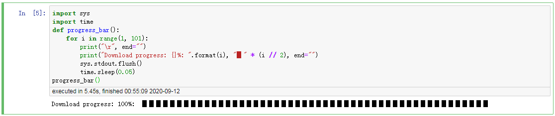 在Jupyter notebook 中如何制作进度条