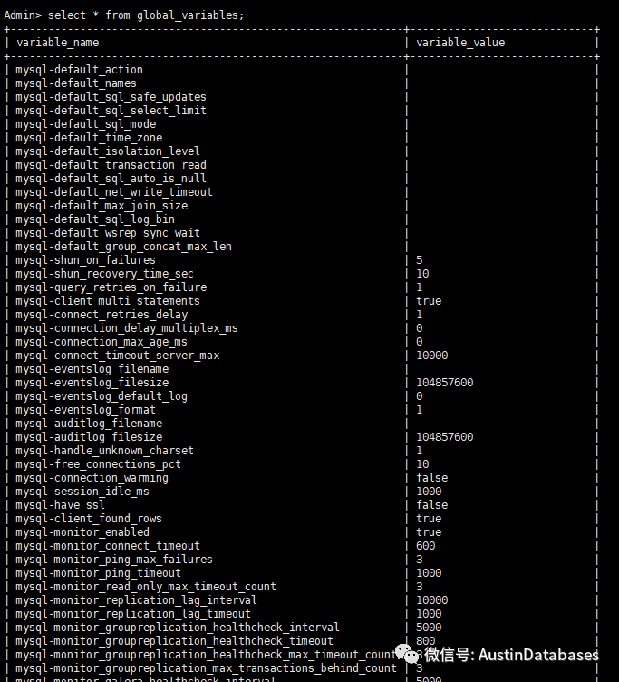 MYSQL proxysql如何进行信息获取和信息输出