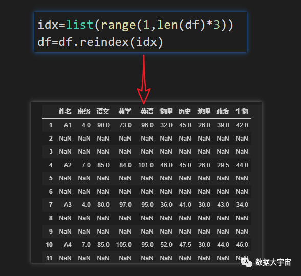 Python中怎么利用pandas制作成绩条