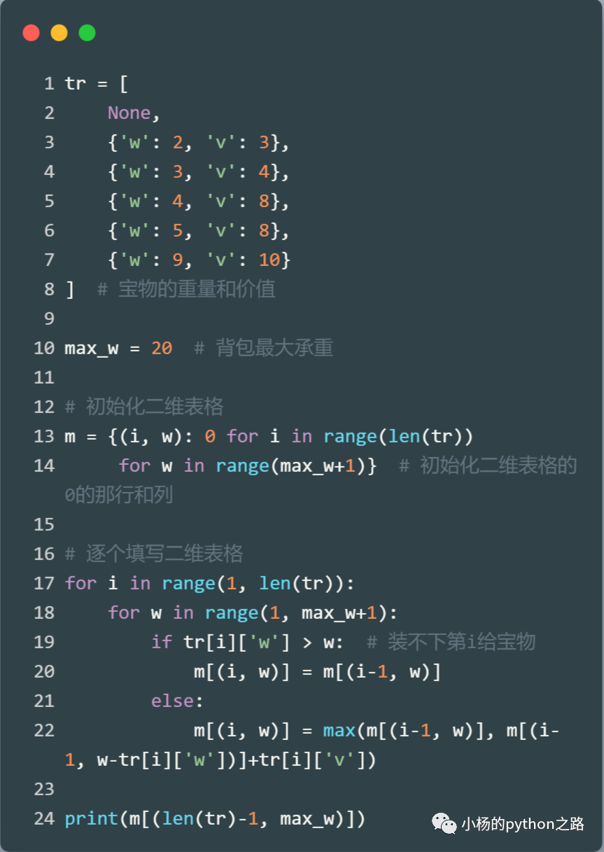 Python中怎么实现动态规划