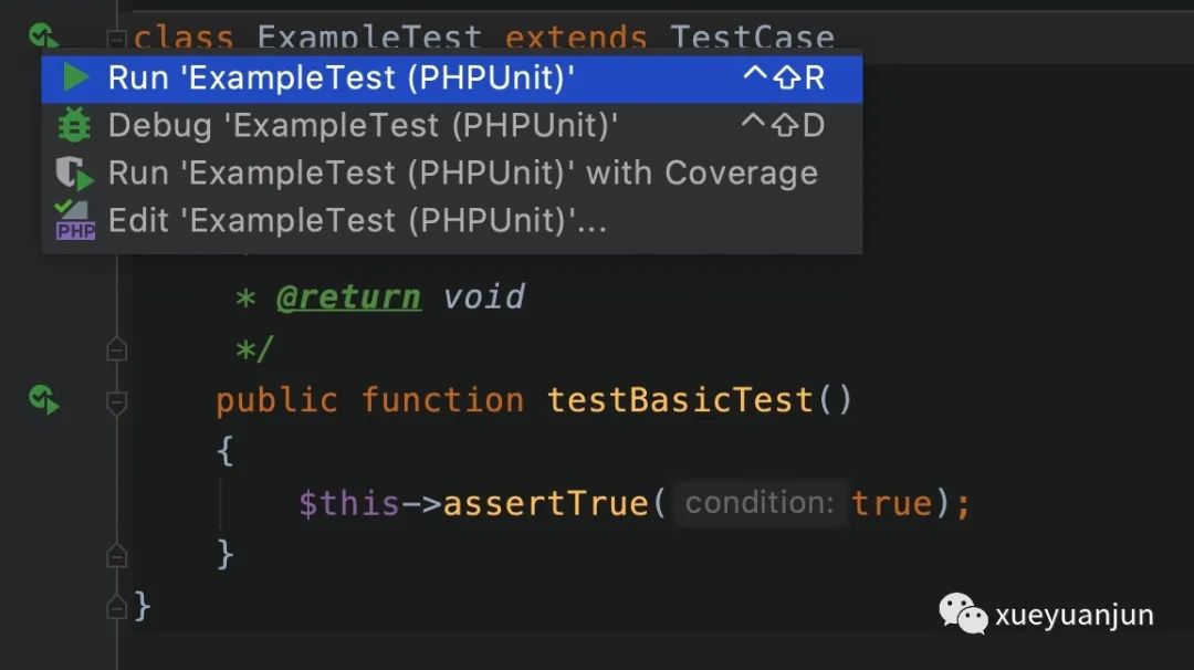 在PhpStorm中通过PHPUnit进行单元测试的简单示例
