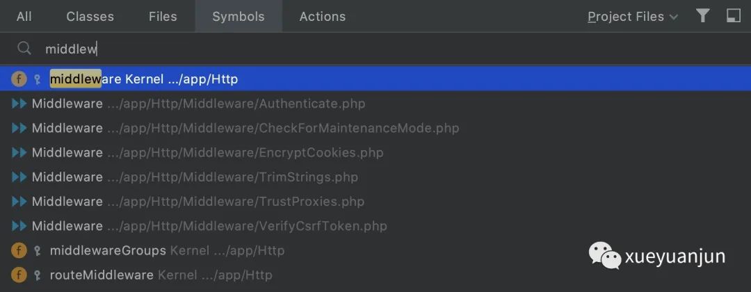 PhpStorm导航的概述以及导航到类、接口、Trait的介绍