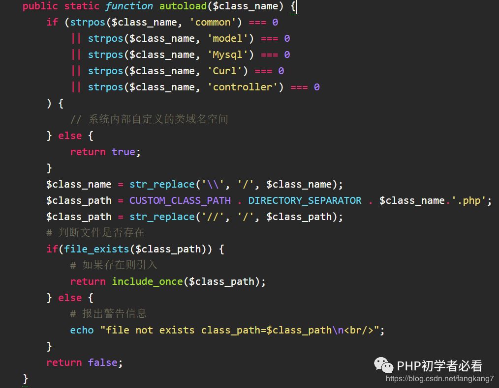 PHP類文件的自動加載器用法介紹