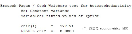 如何进行stata中的异方差检验操作及其分析