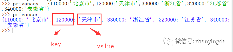 如何分析python在键值对的数据集合Dict