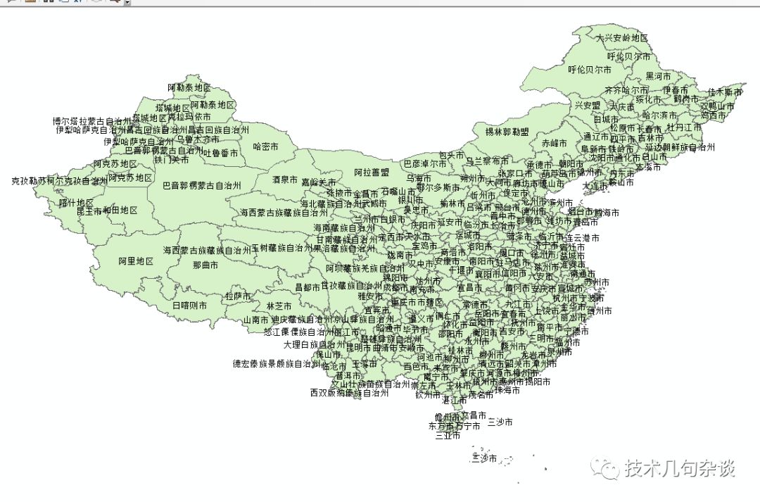 GIS开发中行政区划数据的示例分析