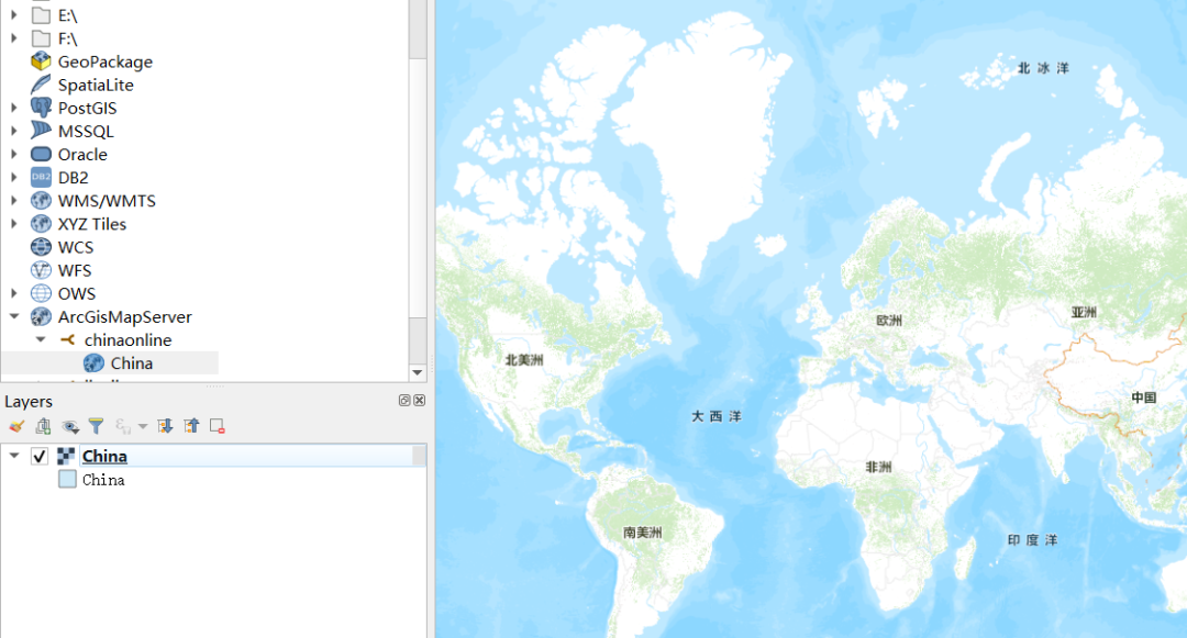 QGIS如何连接Arcgis Server发布数据