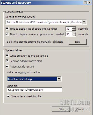 Windows 系统崩溃时怎样生成核心内存转储文件