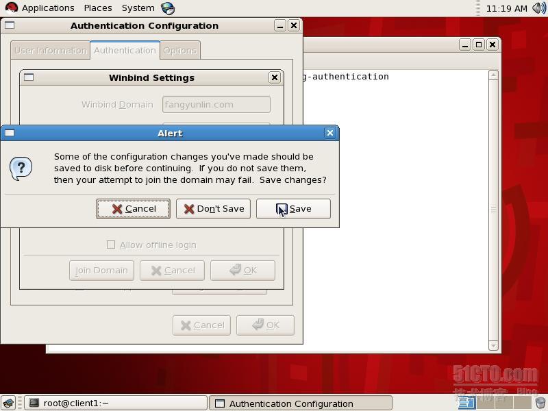 怎么在初次安装RHEL5之后选择加入Windows Active Directory