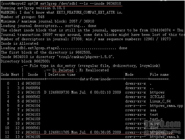 Linux EXT3文件系统下成功恢复误删文件的方法