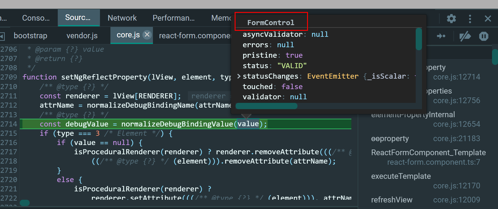 Angular form控件原生HTML代碼里ng-reflect-form屬性和其值的生成時(shí)機(jī)是什么