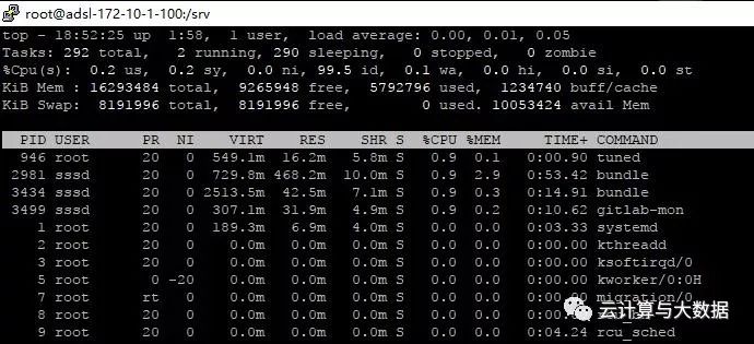 Linux在TOP命令中如何切换内存的显示单位