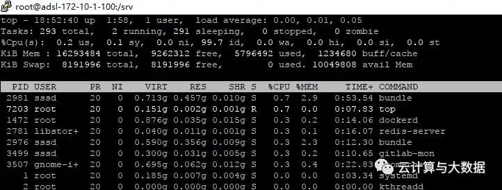 Linux在TOP命令中如何切换内存的显示单位