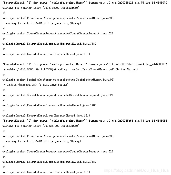 WebLogic执行线程耗尽的解决方法