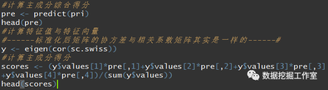 基于R语言中主成分的示例分析