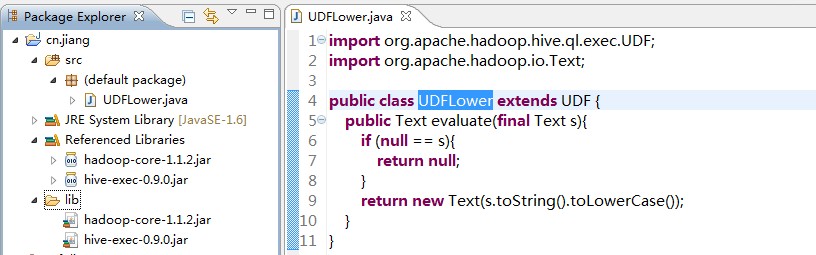 如何利用eclipse編寫自定義hive udf函數(shù)