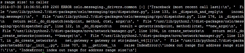 openstack中网络创建错误怎么办