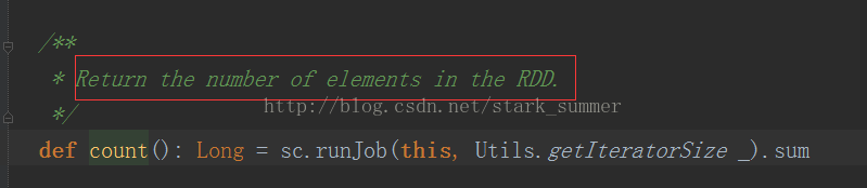 spark內核RDD的count操作是什么