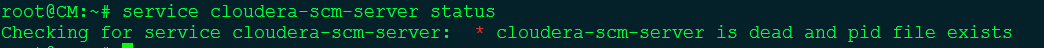 cloudera manager中如何解決cloudera-scm-server is dead and pid file exists問題