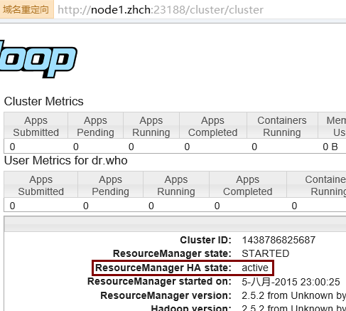 Hadoop2 namenode HA+联邦+Resource Manager HA实验分析