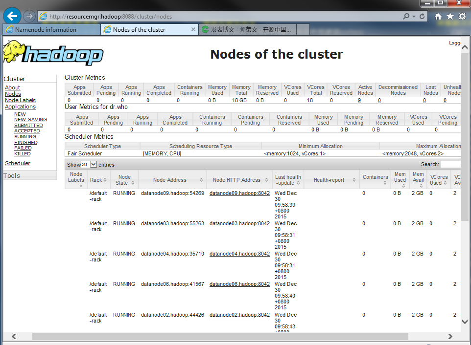 hadoop2.7.1環(huán)境的搭建方法