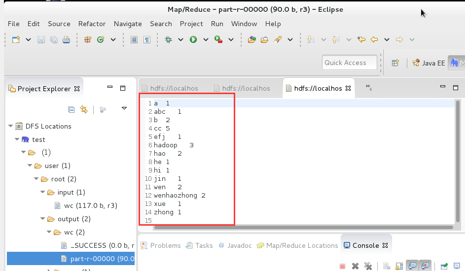 hadoop-002中Eclipse如何运行WordCount