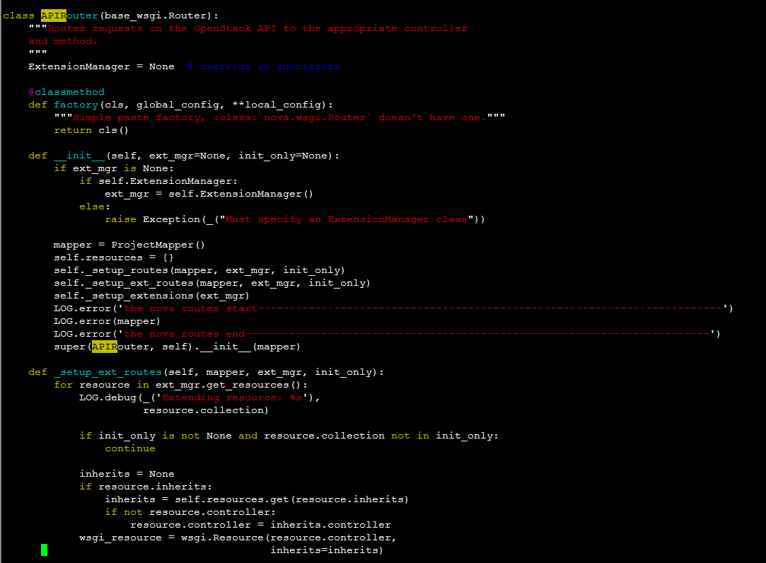 openstack-wsgi的route中怎樣增加api