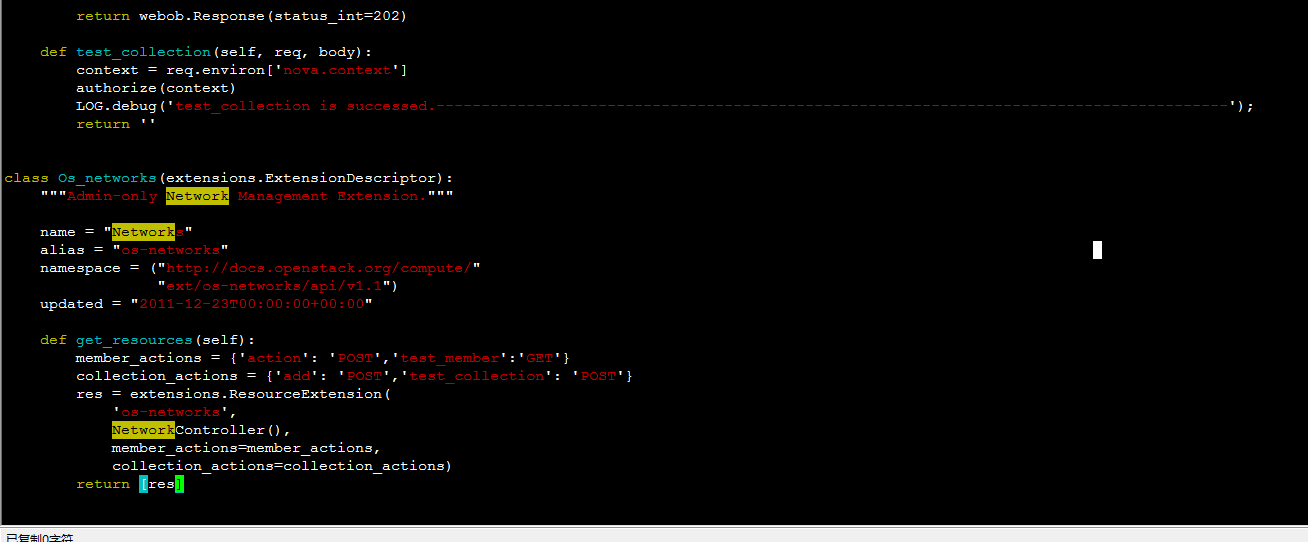 openstack-wsgi的route中怎样增加api