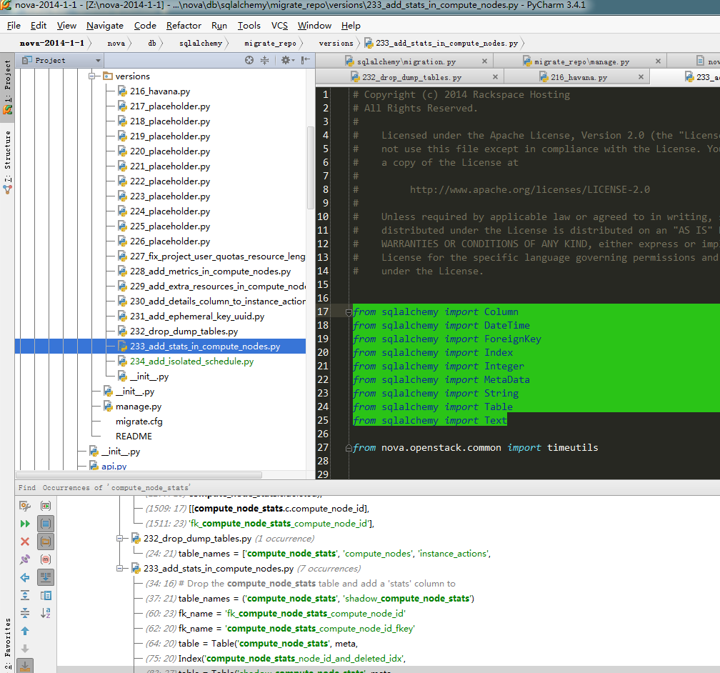 nova中如何增加数据库表isolated_schedule-openstack-ice