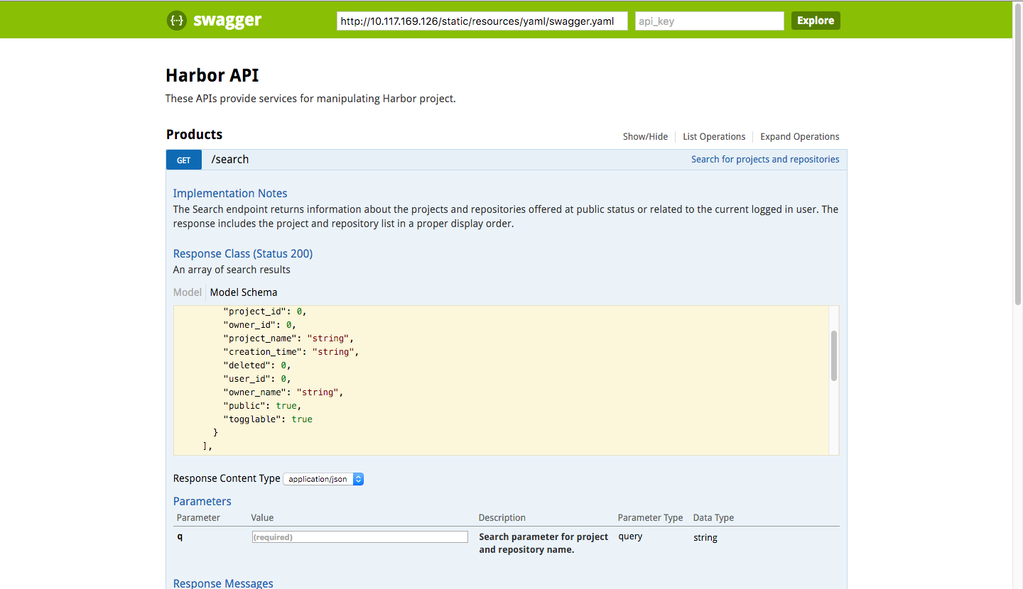 如何用Swagger调用Harbor Registry的REST API