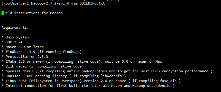CentOS7如何编译Hadoop-2.7.2