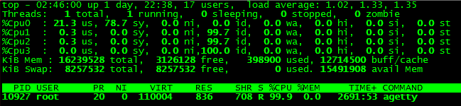 如何解决docker启动多个Centos后agetty进程100%的问题