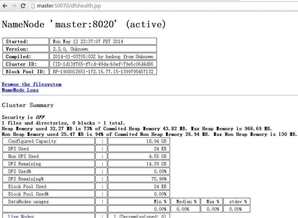 如何通过web查看hdfs集群状态