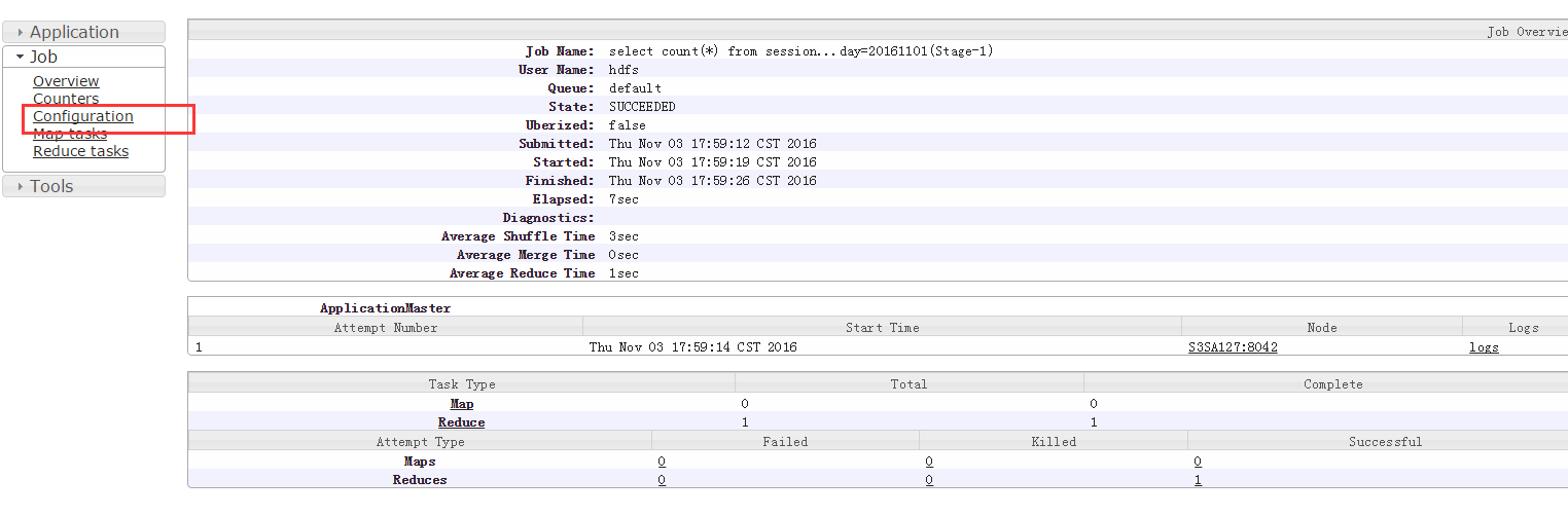 如何在Hadoop中查看MR执行的SQL语句