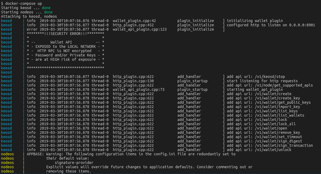 怎么使用docker和docker-compose在EOS本地Testnet上开发