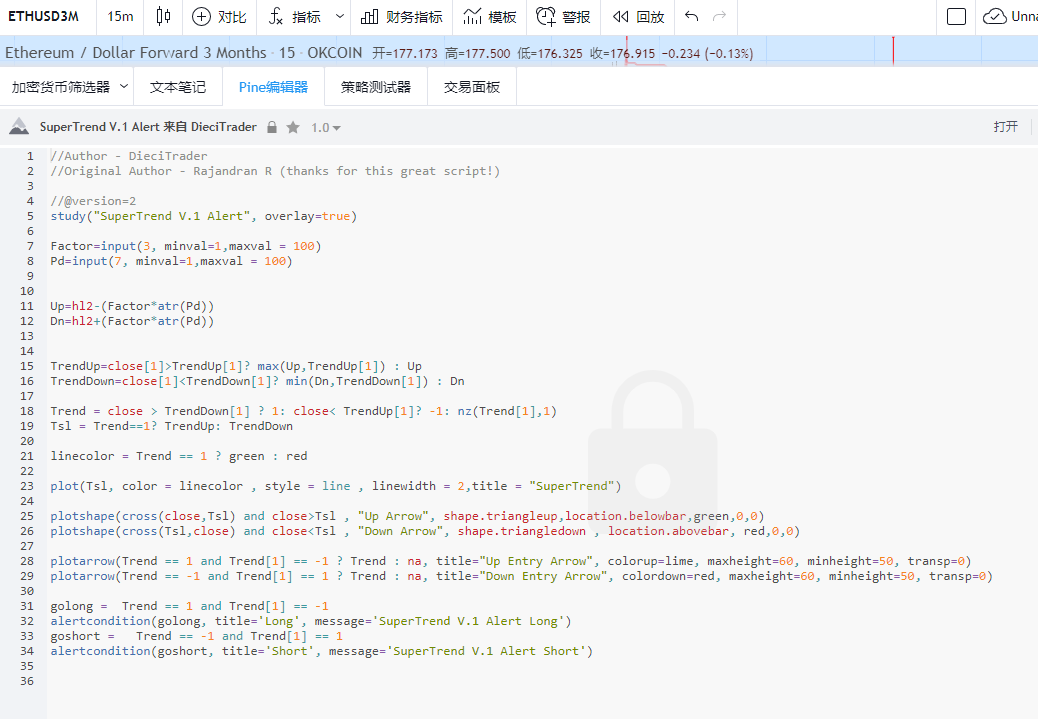 python如何实现SuperTrend V.1超级趋势线系统