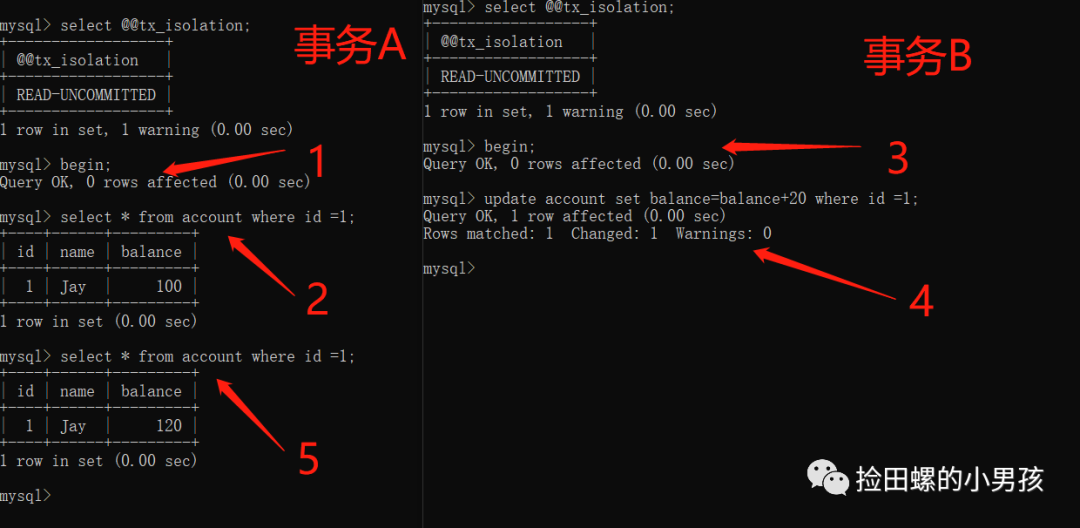 MySQL中事务有哪些隔离级别