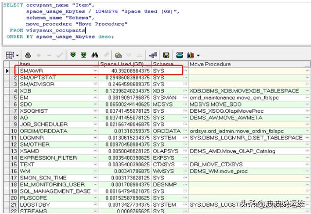 Oracle数据库标准的SYSAUX表空间清理方法是什么