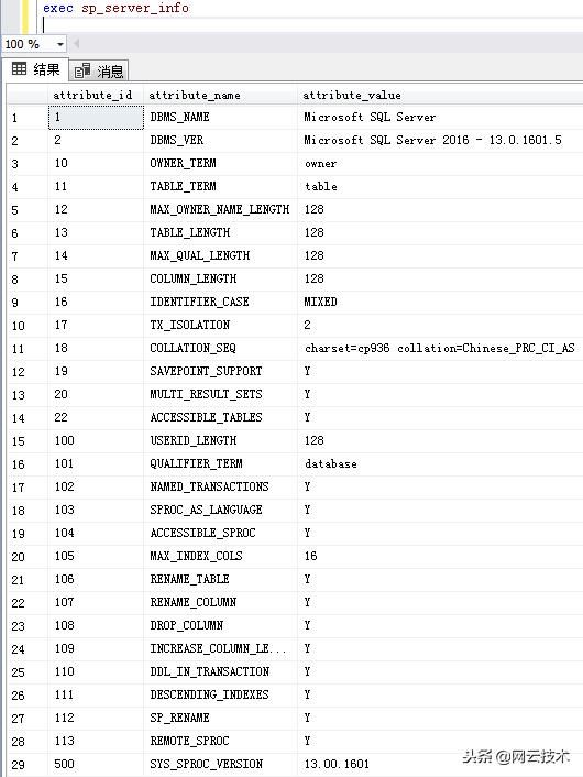 怎么用SQL语句查看SQL Server的结构信息