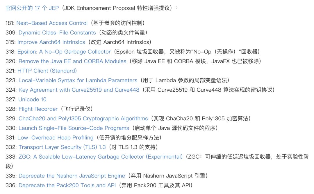 Java 11新特性有哪些