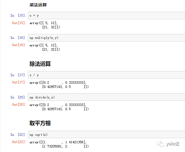 NumPy數(shù)組的數(shù)學(xué)運算方法