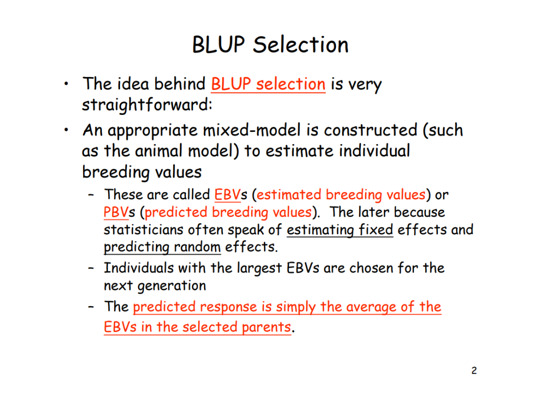 BLUP与全基因组选择的示例分析