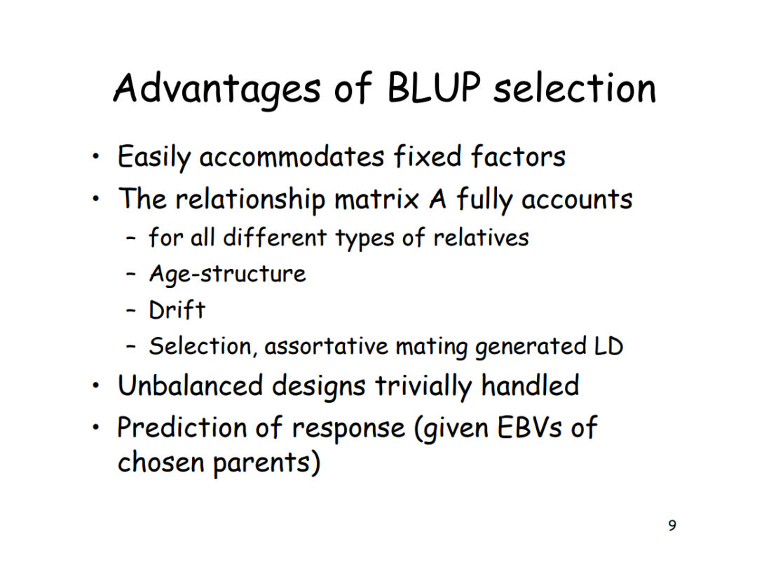 BLUP與全基因組選擇的示例分析