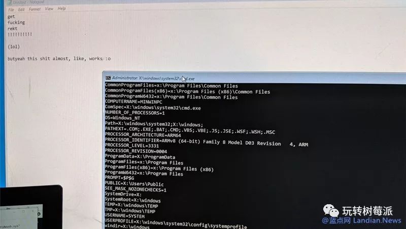 树莓派怎样刷写Windows 10 ARM非IOT版后成功运行桌面程序