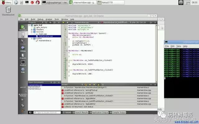 如何使用树莓派Qt开发界面程序控制GPIO
